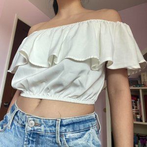 Creamy White Off Shoulder Top From Forever 21